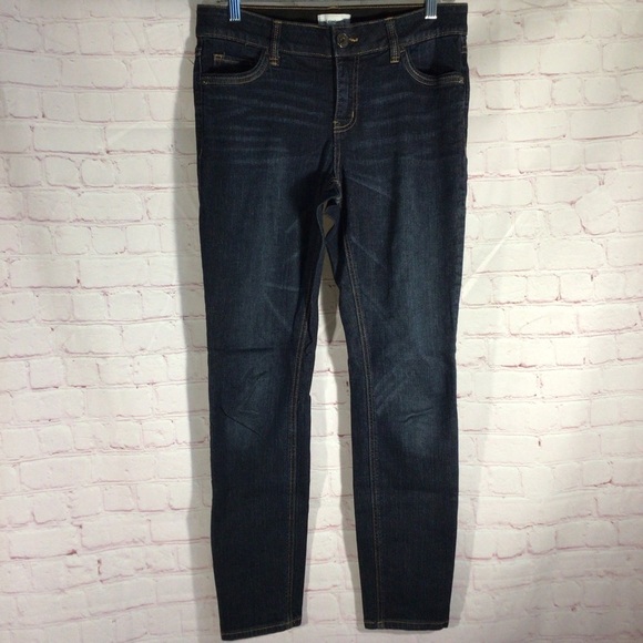Liz Claiborne Dark Wash Blue Denim Jeans - Size 6 - Picture 1 of 8